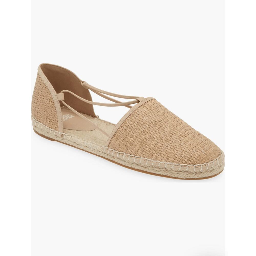 Eileen Fisher Lee Espadrille Flat in Natural Tan, Sz 7.5, MSRP $155